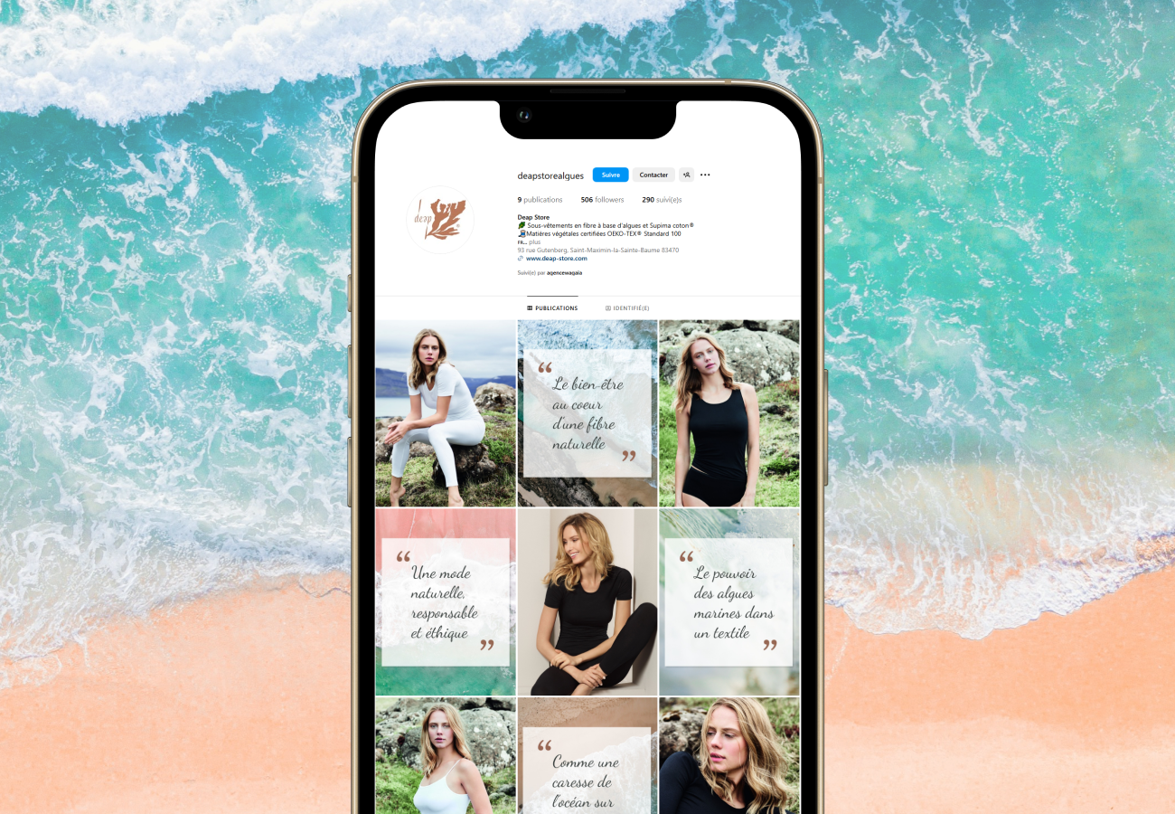 Refonte du feed Instagram Création e-marketing Marseille pour Deap