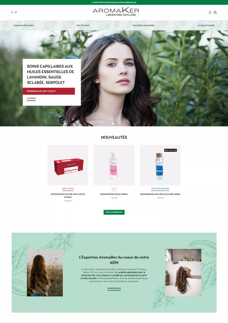 Lancement d'une marque  Création site e-commerce Marseille pour Aromaker