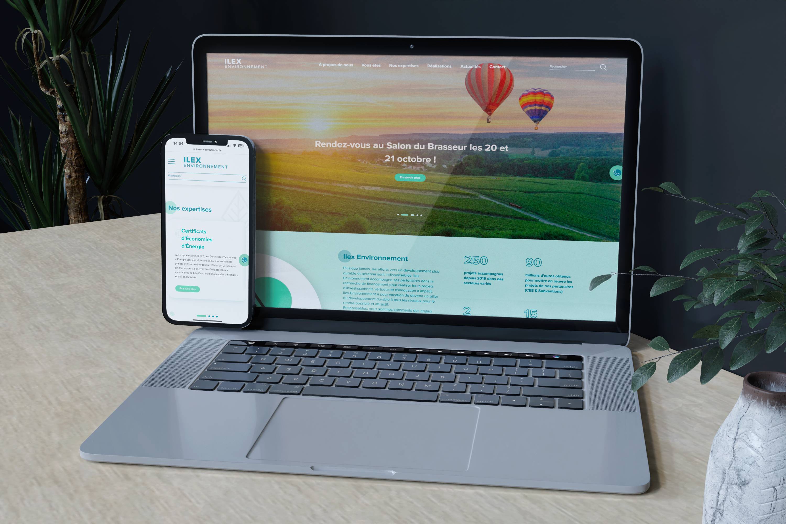 Refonte et modernisation du site web Création site internet Marseille pour Ilex Environnement