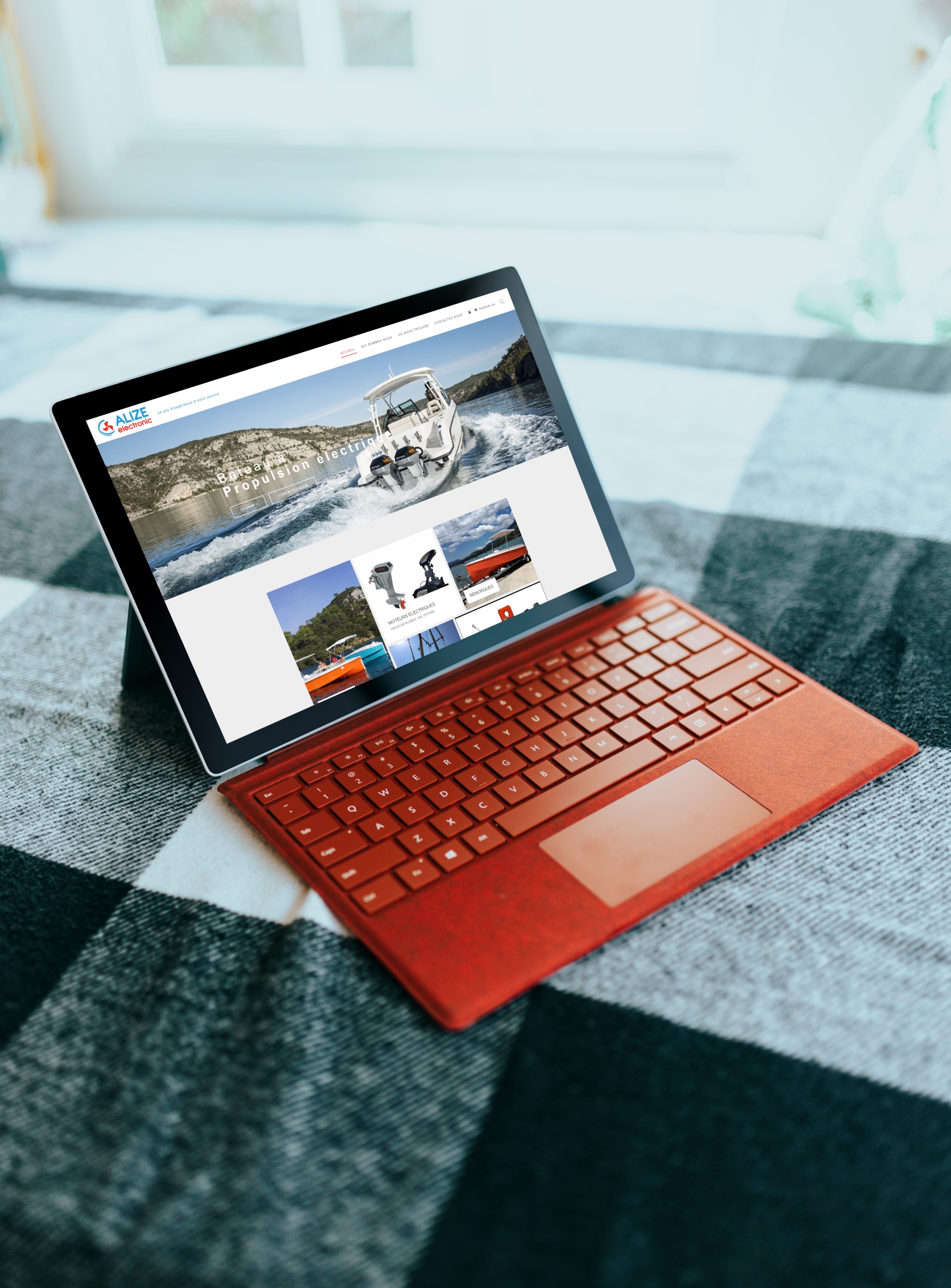 La création d'un site e-commerce sur-mesure Création site e-commerce Marseille pour Alizé Electronic