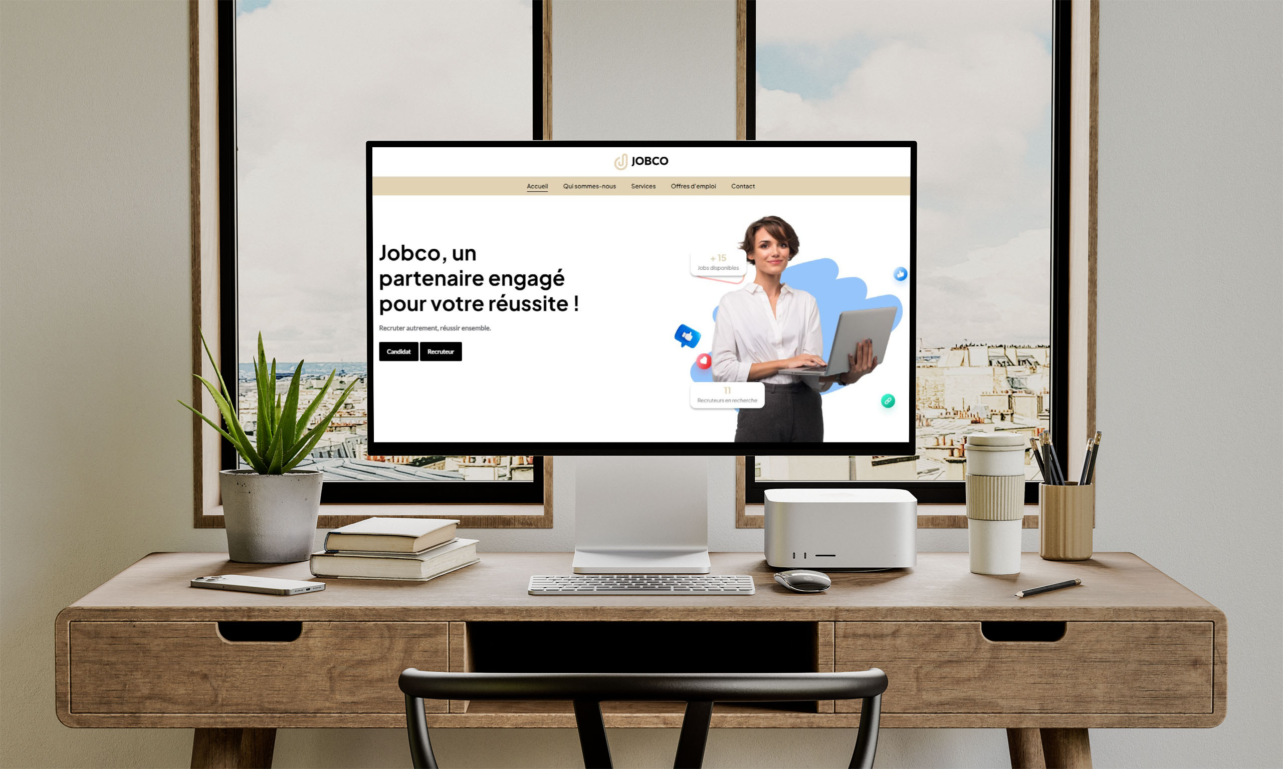 Création du site vitrine Jobko Création site internet Marseille pour Jobco