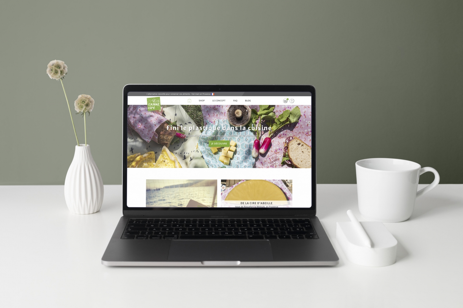 Création d'un site e-commerce pour une marque de bee wraps Création site e-commerce pour Le Carré Ciré à Marseille