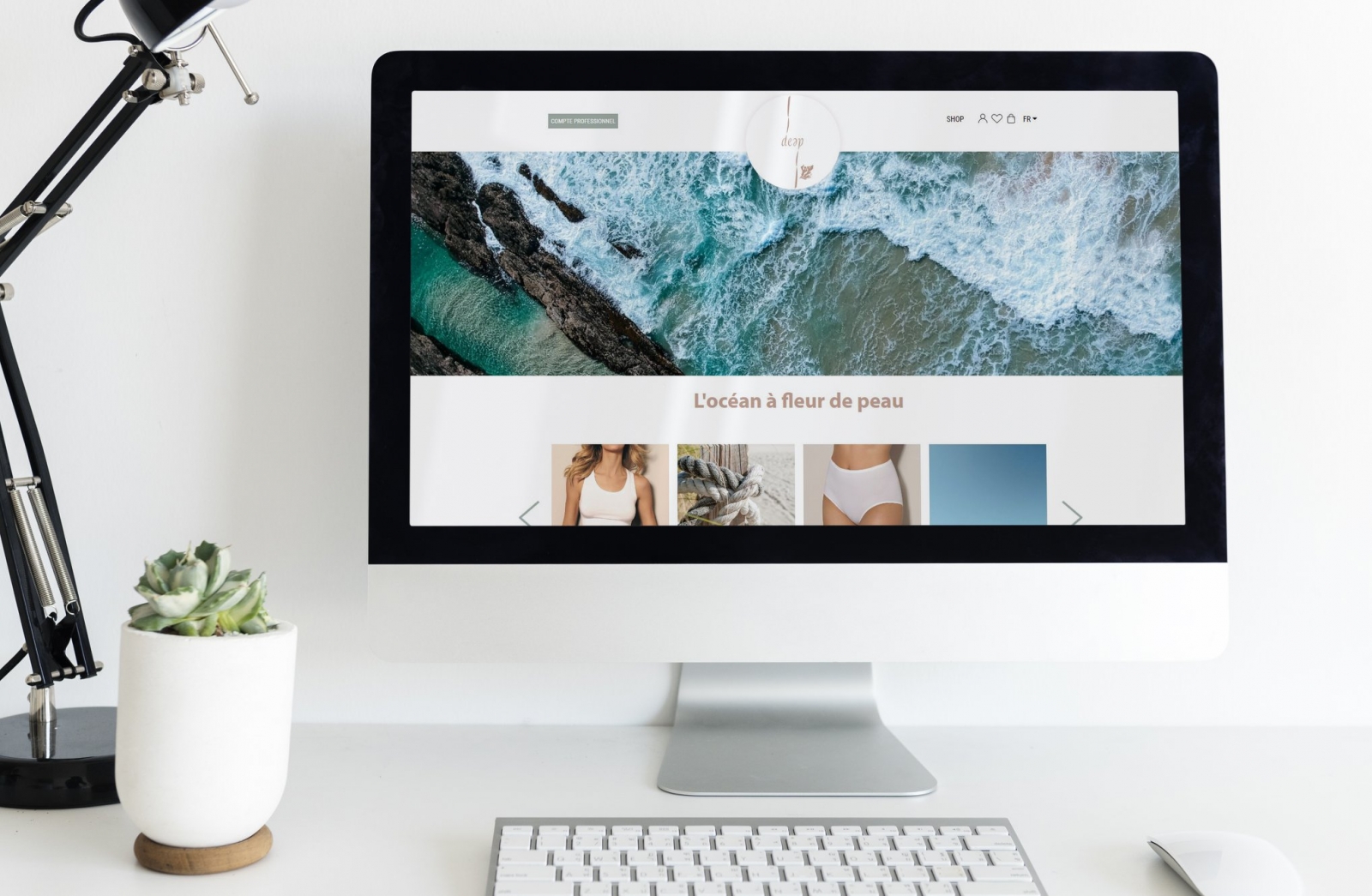 Création d'un site e-commerce pour une marque de vêtements écoresponsable Création site e-commerce pour Deap à Marseille