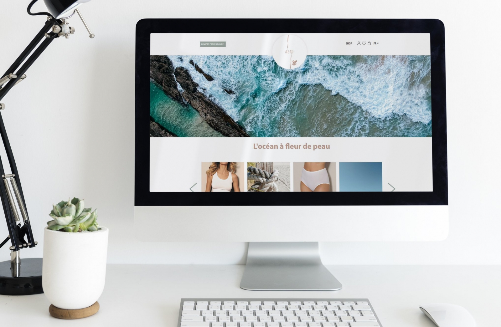 Création d'un site e-commerce pour une marque de vêtements écoresponsable Création site e-commerce Marseille pour Deap