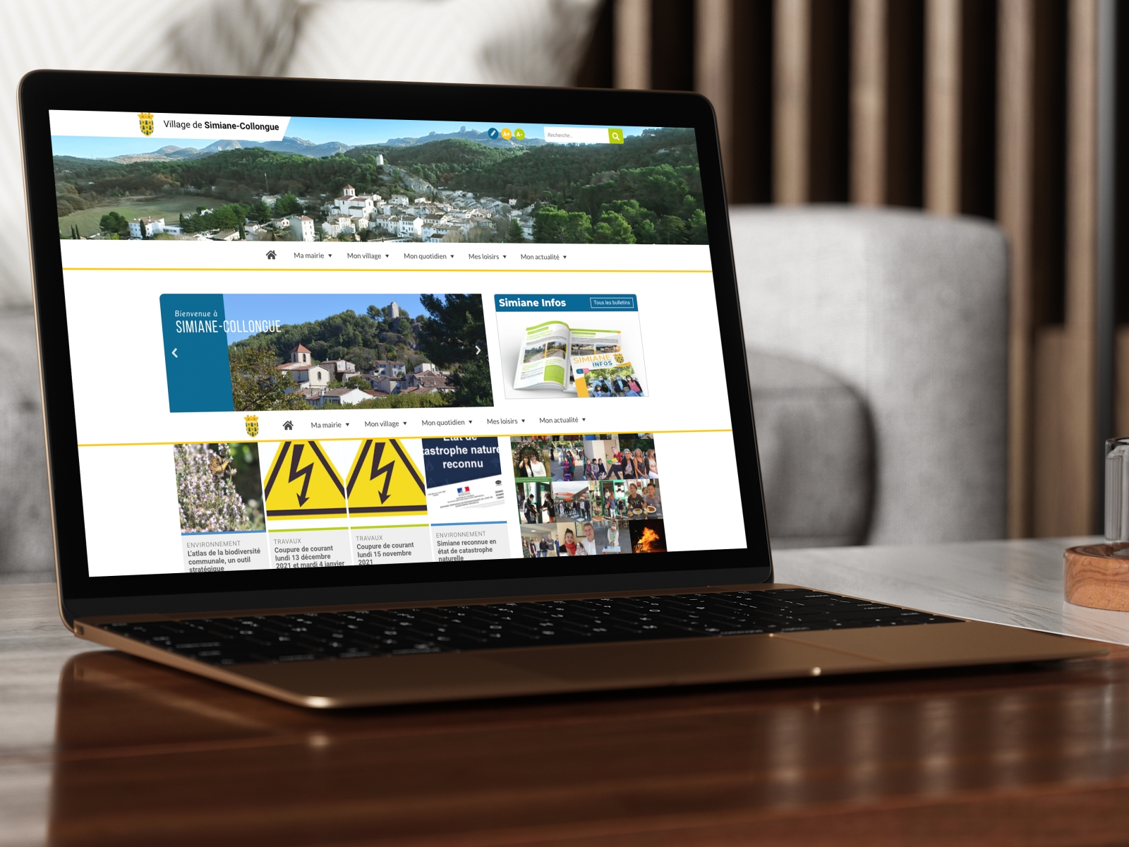 Refonte et modernisation de site vitrine Création site internet Marseille pour Village de Simiane Collongue