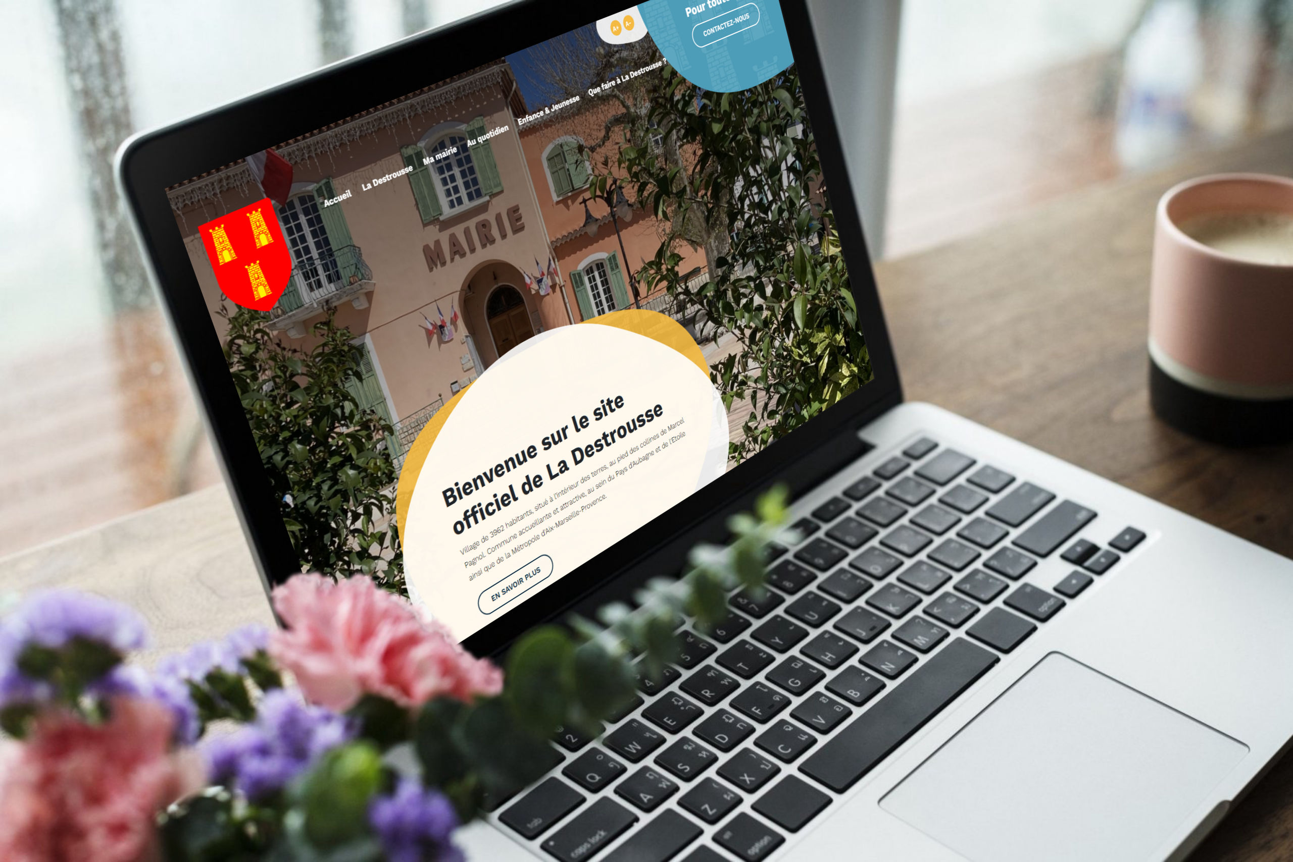 Refonte du site de la mairie de La Destrousse Création site internet Marseille pour La Destrousse