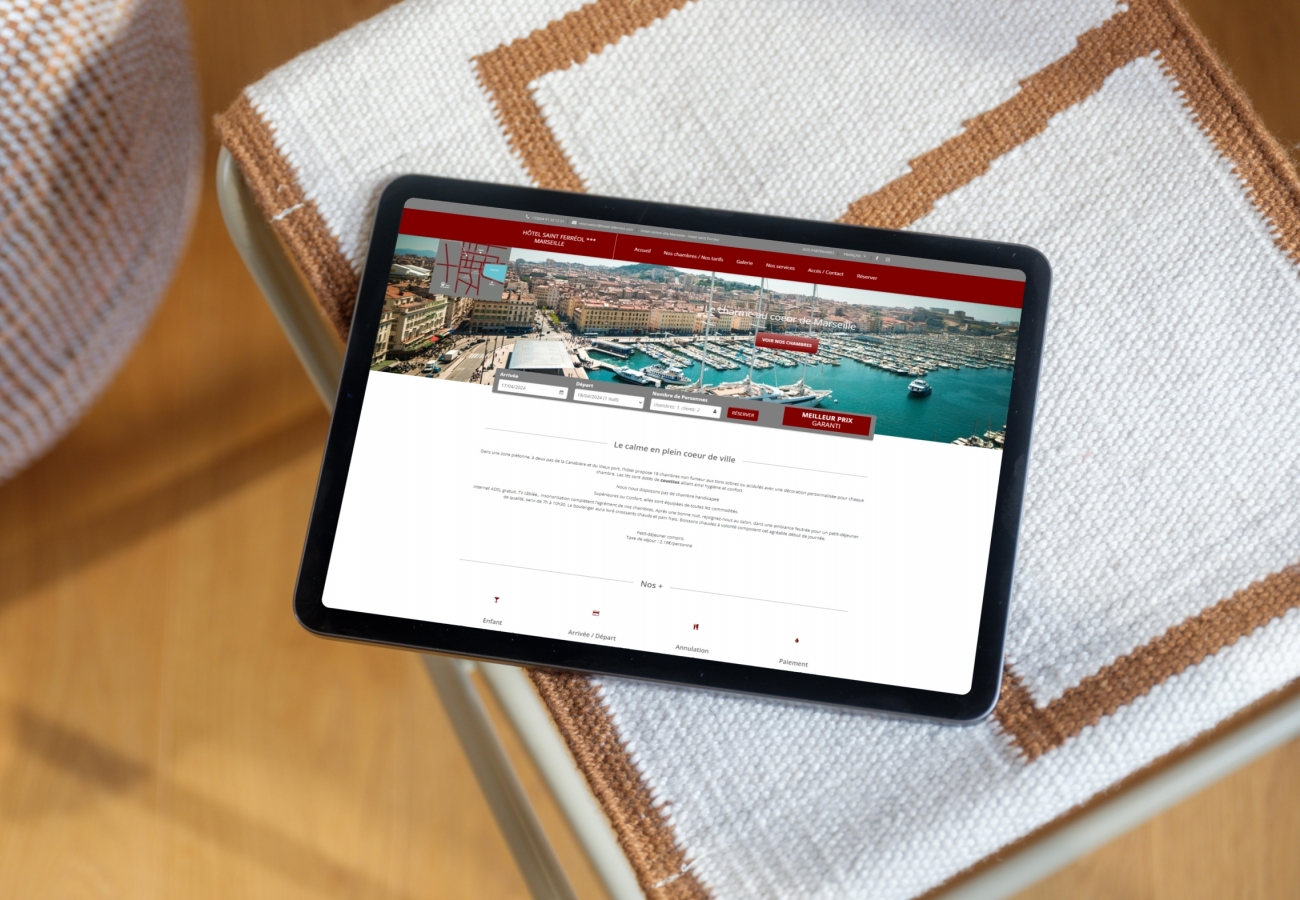 Création site internet Marseille pour Hôtel Saint-Ferreol